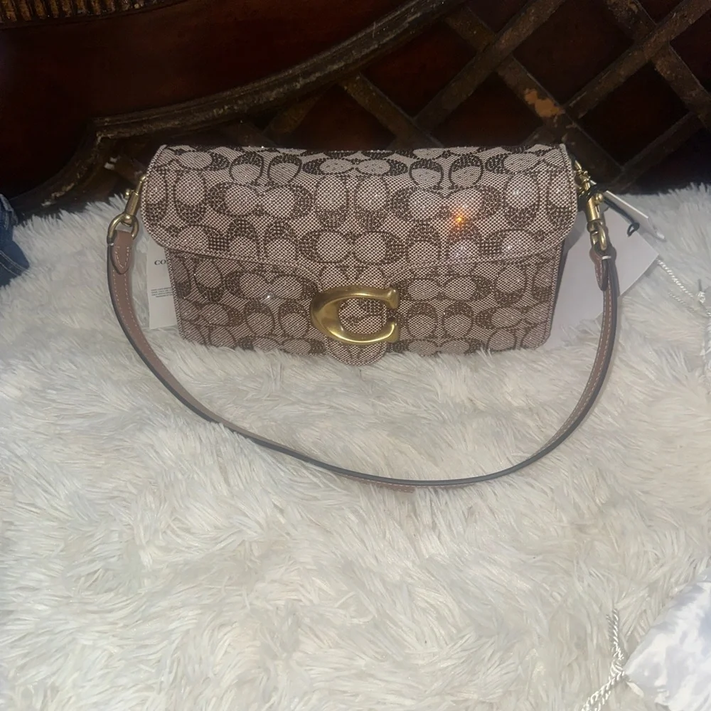 Coach Tabby Shoulder Bag 26 In Crystal Signature Jacquard